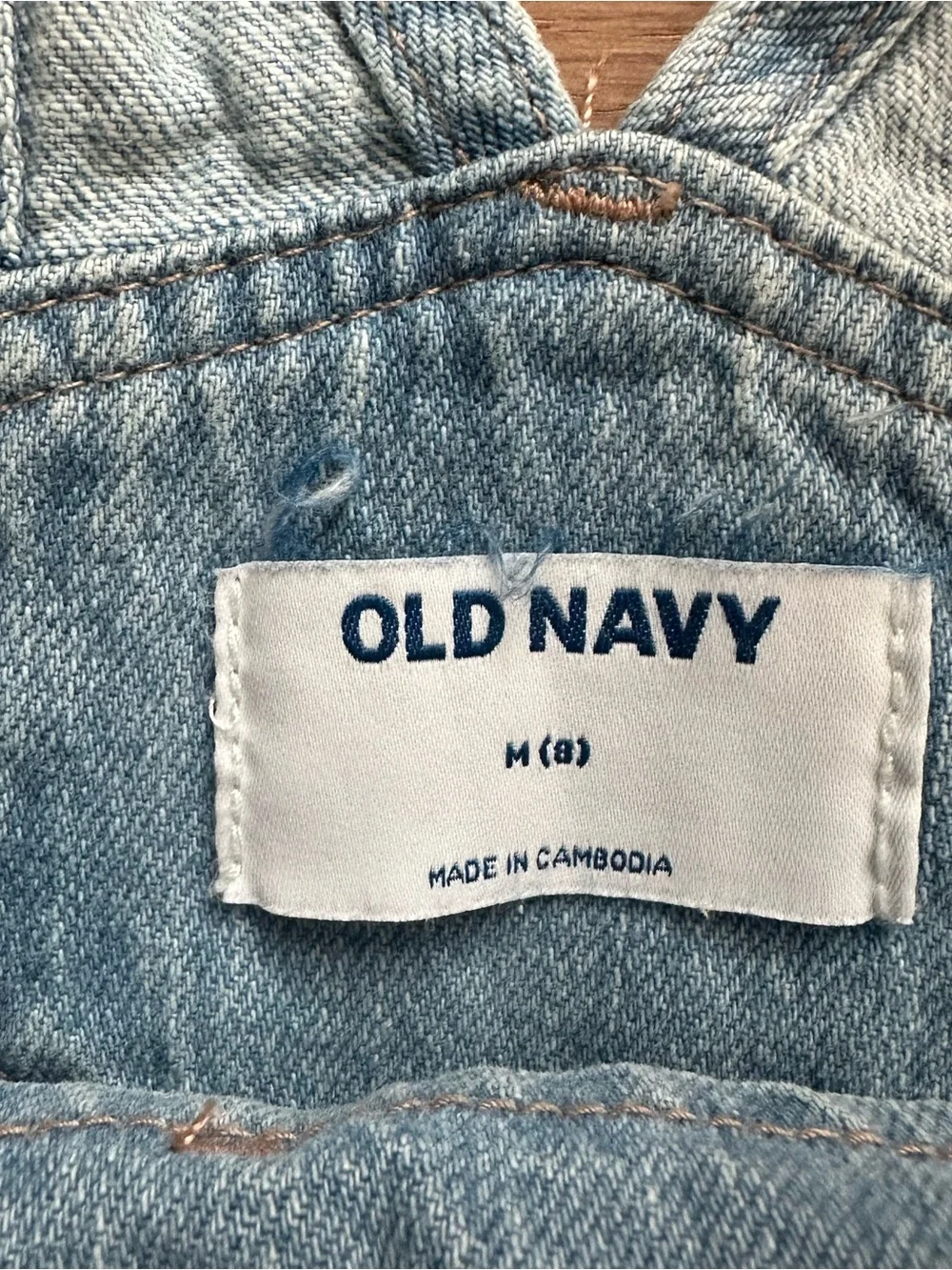 Old Navy Girls Size 8 Medium Light Blue Denim Jean Shorts Overalls Cotton EUC!